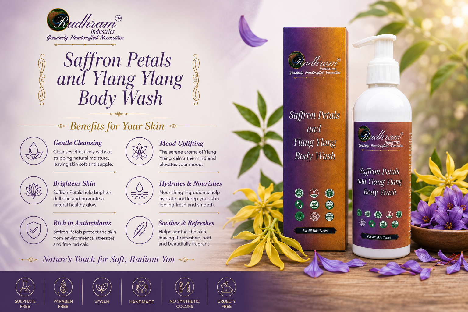 Saffron Petals and Ylang Ylang Body Wash