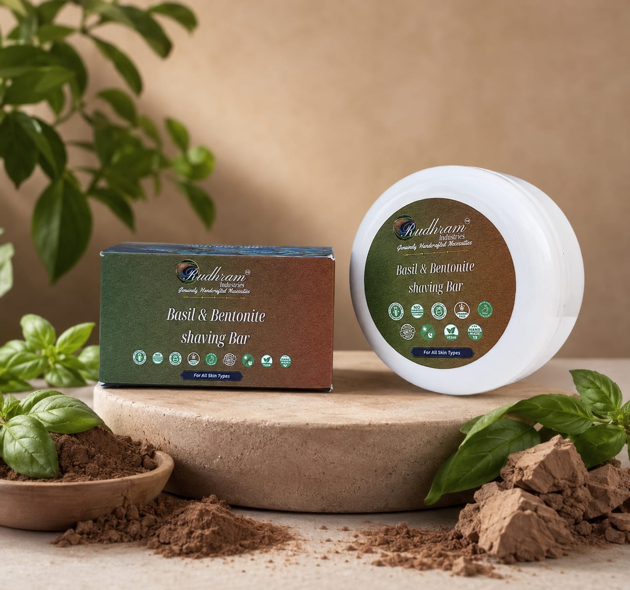 Basil & Bentonite Shaving Bar