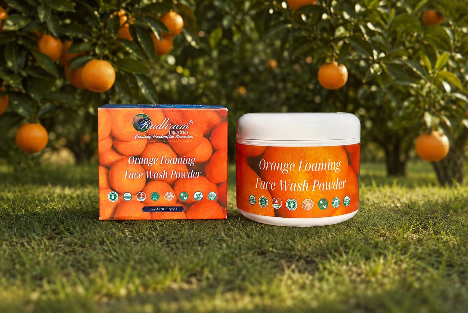 Orange Foaming Facewash Powder