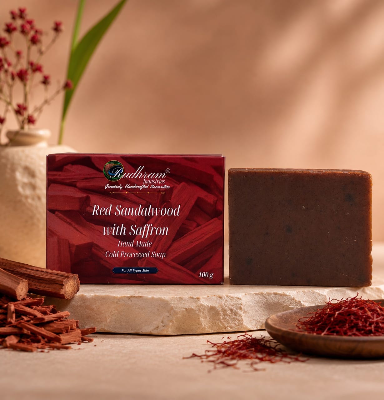 Red Sandalwood with Saffron Soap